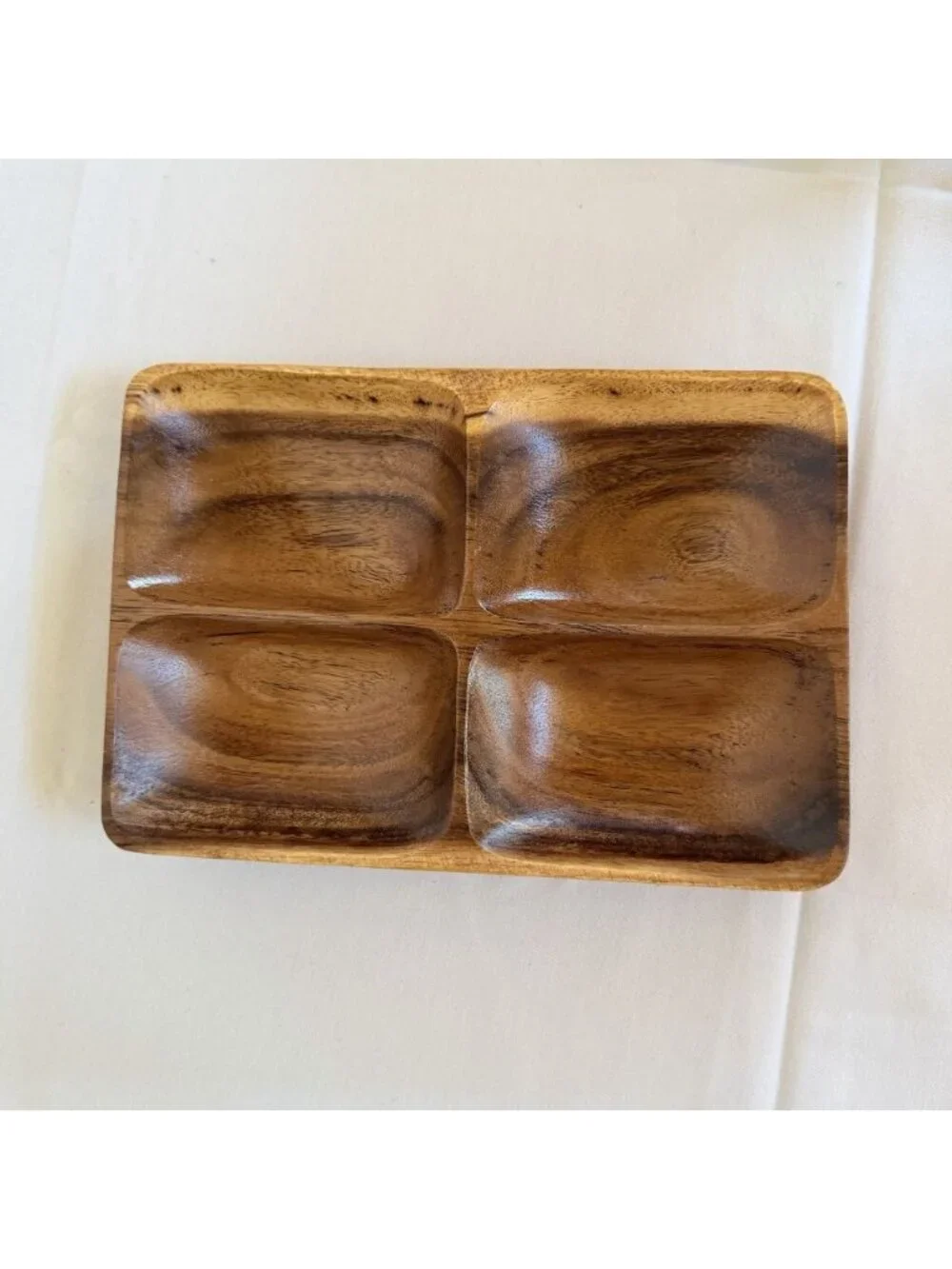 Handcrafted Beekman Home Wood Serving Tray Platter With Individual Servers MCM